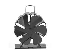 Genérico wood stove fan, Mini chimenea eléctrica de 6 aspas con ventilador, estufa de calor silenciosa y de bajo consumo. Calefactor eficiente for el hogar.,for home