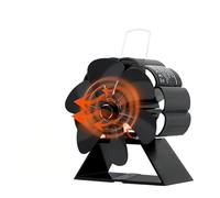 Genérico wood stove fan, Mini ventilador de chimenea de 6 aspas, estufa de leña, calefactor, eficiente for el hogar.,for home(Stove Fan)