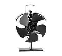 Genérico wood stove fan, Mini ventilador de estufa de leña Black Mini de 5 aspas, accionado por calor, silencioso, for chimenea o estufa de leña.,for home(Stove Fan)