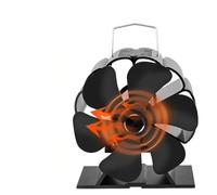Genérico wood stove fan, Mini ventilador for estufa de 6 aspas, chimenea eléctrica silenciosa y ecológica, distribución eficiente del calor en el hogar.,for home(Stove Fan)