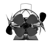 Genérico wood stove fan, Ventilador de chimenea de bajo consumo energético, alimentado por calor, distribución eficiente sin electricidad, resistente a altas temperaturas,for home(12 Blades)