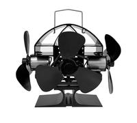 Genérico wood stove fan, Ventilador de chimenea de bajo consumo energético, alimentado por calor, distribución eficiente sin electricidad, resistente a altas temperaturas,for home(9 Blades)