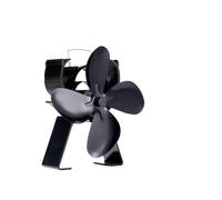 Genérico wood stove fan, Ventilador de estufa de 4 aspas accionado por calor, estufa de leña, chimenea, calefactor silencioso for el hogar en invierno,for home(With thermometer)