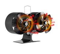 Genérico wood stove fan, Ventilador for estufa de leña, 8 aspas, accionado por calor, for quemar leña, pequeño, doble, silencioso.,for home