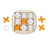 Genérico Wood X and O Letters for - Fun Strategy Game for Groups | Natural Pine Components with Polished Finish & Storage Bag Coffee Tables, Parties, Classrooms and Family Lounges