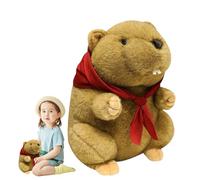Genérico Woodchuck Stuffed Animal - 9.84 Inches Cute Cartoon Woodchuck Doll | Sensory Snuggle Toy with Scarf, Hugging Pillow for Home Decoration | Perfect Birthday