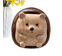 Genérico Wooden Animal Figurines- Wood Desktop Decorations, Hedgehog Figures,for Prizes Bedside Table Dorm Apartment Nursery Party Favors Classroom Birthday