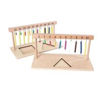 Genérico Wooden Bead Rack - Math Teaching Toy | Colorful Counting Learning Tool | Educational Early Development Number Training 1-20 For Kids Children Classroom Home Kindergarten 29x13.5x14.1cm 800g