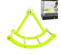Genérico Wooden Bird Perch Toy - Interactive Exercise Wheel | Rocking Sparrow Perch For Macaws Parakeets Lovebirds Cockatiels Finches, Fun Activity and For Pet Birds Home Cage