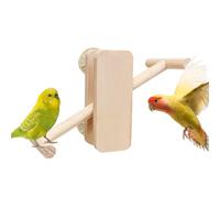 Genérico Wooden Bird Seesaw, Cockatiels See Saw Balance Toy, Heavy Duty Design Versatile Cage Entertainment, Interactive Bird Standing Activity for Parrots, Cockatoos, Budgies, Easy to Install, Brown