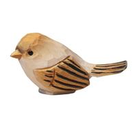 Genérico Wooden Birds - Wooden Miniature Garden Sparrow Bird Ornaments | Outdoor Animal Figurines, Realistic Backyard Outdoor Statues For Yard, Patio | Handcrafted Basswood Sculpture