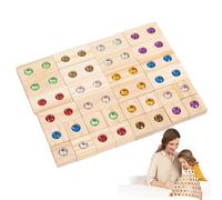 Generico Wooden Building Blocks Set - 2.36 Inch Colourful Acrylic Wood Blocks | Acrylic Wood Educational Toy - 32/50pcs Wooden Building Block Set Helps Kids Develop Creativity and Learning Skills Use