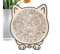 Genérico Wooden Cat Puzzle - 135 Pieces Animal Sculpture Jigsaw for Fine Motor Skills | Engaging Activity Kit for Adults, Teens, Children, Family, Kitten Enthusiasts, Halloween Decoration