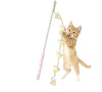 Genérico Wooden Cat Teaser | 15,7 inch Wooden Fruit-Shaped with Anti-Slip Handle | Wand Cat Toy | for Indoor Kitten Playing Ejercising Teeth Grinding, Home Park Garden Outdoor
