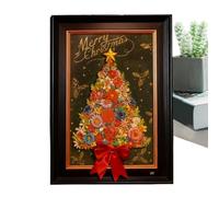 Genérico Wooden Christmas Puzzle - 135PCS Tree Shape, Floral Christmas Tree Wooden Puzzle for Adults and Kids | Holiday Art Puzzles for Family Fun, Friends, and Lovers | Gift & Home Decoration