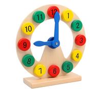 Genérico Wooden Clock Toy, Wooden Toys, Time Learning Smooth Edges Shape Matching Interactive Design Skill Builder Engaging Activity, Toddler Puzzle Toy Gift for Kids, Learning
