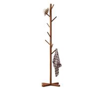 Generico Wooden Coat Holder, Standing Coat Holder, Solid Wood Coat Stand, Standing Hall Coat Tree, Coat Rack Stand for Clothes Hall Tree Dress Jackets Hanging Rail Rack Stand