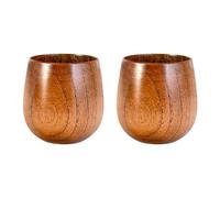 Genérico Wooden Cups - 2 Pieces Retro Wood Cup, Wooden Cups for Drinking, Hot Drinks Mug for Dining Cafe, WoodenS Countertop Coffee Tea Espresso Latte FORS Wine, Milk, Party, Kitchen, TEA, COFFEE