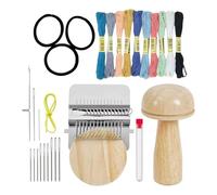 Genérico Wooden Darning Looms - Multifunctional Portable Darner, Beginner Patch Tool with Support, Hand Repair Set with Style, Utility Supplies for Sewing, Socks, Jeans