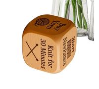 Genérico Wooden Decision Dice - 6 Sided Engraved Sewing Task Dice, Handmade Knitting & Sewing Craft Accessory for Women | for Friends Professionals Women Sewers Family Mother Abuela Enthusiasts