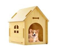 Genérico Wooden Dog House, Outdoor Dog Kennel, Weatherproof Dog House, Dog Hutch with Roof, Outdoor Pet House, Rainproof Cat House, Weather Resistant Dog Shelter, Dog House for Yard