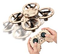 Genérico Wooden Drone Kit Educational Assembly Remote Control Flying Toy