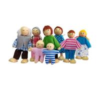 Genérico Wooden Family Figures, Bendable Doll House Toys for Kids