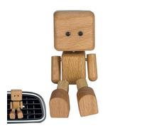 Genérico Wooden Figurine, Shaking Man, 2.36x1.46 Inches Cute Desktop Decor, Car Accessory, Handcrafted Wood, Ideal for Workplace, Home, Vehicle, Men, Women, Dad, Mother, Husband, Friend
