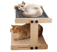 Genérico Wooden Floating Cat Perch, Pet Sleeping Hammock Bed, Floating Warm Elevated Cat Bed for Home Apartment Farmhouse Balcony Bedroom Study Bedside Cabinet Windowsill Napping Sunbathing Lounging