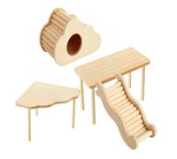 Genérico Wooden Hamster for Hamster, Gerbil House | Wooden Resting Nest Stairs Toy | Cloud Shape Small Animal Habitat Decor | for Mice Pet Ferret Chinchilla Cage Accessories Enrichments