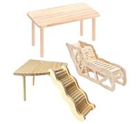 Genérico Wooden Hamster Playground, Small Animal Cage Accessories Set, Natural Wood Activity Toy for Gerbil Mouse Ferret Squirrel Exercise Climbing Fun Habitat Enrichment Cage Decor Pet Home Use Kit