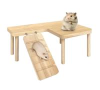 Genérico Wooden hamsterClimbing Ladder - House Toy Wood hamsterPlatform