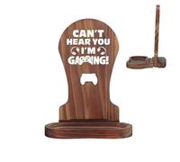Genérico Wooden Headphone Stand 29cm Desk Organizer with Storage Base