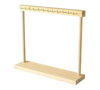 Generico Wooden Jewelry Organizer - Hooks Storage Rack | Rustic Necklace Earring Bracelet Watch Keychain Holder For Women Girls Bedroom Apartment Vanity Dresser Decorative Accessories Display