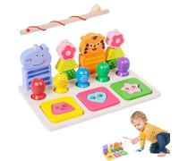 Genérico Wooden Magnetic Fishing Game, Funny Wood Matching Board Toy, 21.8/14.2/8.5 Inches, Early Learning Educational Set, Color Recognition Practice for Kids, Boys and Girls, Multicolor