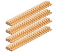 Generico Wooden Mahjong Rack Set, 4 Piece Portable Tile Holder With Pushers, Modern Game Organizer Frame, Smooth Edge Playing Board Accessory, for Family Game Night Travel Camping Home Use Adults