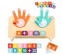 Genérico Wooden Montessori Math Toys for 3-6 Year Olds-Number Counting Blocks with Tracing Board,Educational Finger Arithmetic Set for Toddlers Preschool Learning Toy Gift for Boys & Girls (Style-A)