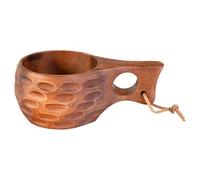 Genérico Wooden Mug, Water Mugs with Handle, Solid Wood Drinking Cups, Cozy Handles, Broad Use, Creative Style Coffee Mug, Multifunctional Salad Mugs for Milk, Tea, and Beverages, 15.5x8.5x6cm