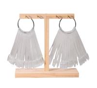 Genérico Wooden Nail Sticks Display Stand, T Shaped Storage Rack, Sample Tips Organizer with Sturdy Design, Nail Practice Holder with Stable Base, Polishing and Manicure Tool for Home Table Salon