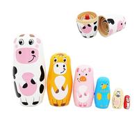 Genérico Wooden Nesting Doll - Russian Nesting Dolls Set | Woodens Stacking Nested Set, For Kids Best For Boys and Girls Wooden Toys Bear Children Aged 3 and Over Birthday, Home Decorations