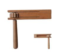 Genérico Wooden Noisemakers - Wood 14.5x13x3cm | Ratchet Spinner Rattle Toy | Comfortable Handheld Noisemaker For Family Gatherings Parties Sports Bring Joy To Your Little