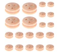 Genérico Wooden Pulley Portable 20x Miniature Wood Rigging Blocks | Model Shipways Blocks Construction Supplies Building Set for Wooden Sailing Boat Model Accessories Sailing Boat Accessories