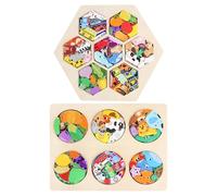 Genérico Wooden Puzzle Blocks - 11.81 Inches Colorful Educational Toy for Preschoolers, Brain Teaser and Early Learning Mind Games, Inspired Developmental Activity for Boys and Girls