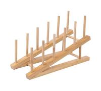 Genérico Wooden Puzzle Storage Rack - Natural Wood 30x13cm | Puzzle Stand Display Shelf Organizer | Multifunctional Storage Rack For Kids Puzzles Crafts Kitchen Dish Racks For Home Use Display