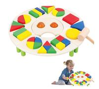 Genérico Wooden Puzzles - Puzzles | Forma Sorting Geometric Wood Puz-zles, Early Educational Color and Shape Puz-zles with Large Knobs for, Kids, Preschoolers, Girls