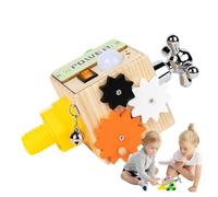 Genérico Wooden Sensory Board - Educational Led Activity Board for, Battery Powered Interactive Learning Toy for Fine Motor Skills, Eye Hand Coordination, and Early Training 7.48in