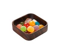 Genérico Wooden Serving Bowl - 7.87 Inches Square Snack Bowl | Natural Wood Serving Tray - Lightweight Polished Wood For Nuts Fruit Dips Sauces Desserts And Condiments During Daily Meals Parties