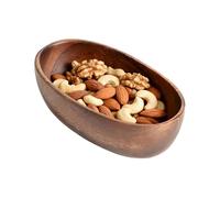 Genérico Wooden Serving Tray - Wooden Bowls,Boat Shape Decorative Serving Bowls For Nuts Snack Sandwich Bread Fruit Appetizers Dips Sauce Candy Desserts Condiments