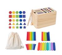 Genérico Wooden Shape Sorter Toy - Educational Preschool Learning Tool For Fine Motor Skills | Developmental Puzzle For Early Childhood