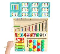 Genérico Wooden Sorting Toy - Number Matching Table Game, Interactive Preschool Educational Activity, Hands on Learning Puzzle for Children Kids Boys Girls Early Development 11.61x11.61x1.18 Inches